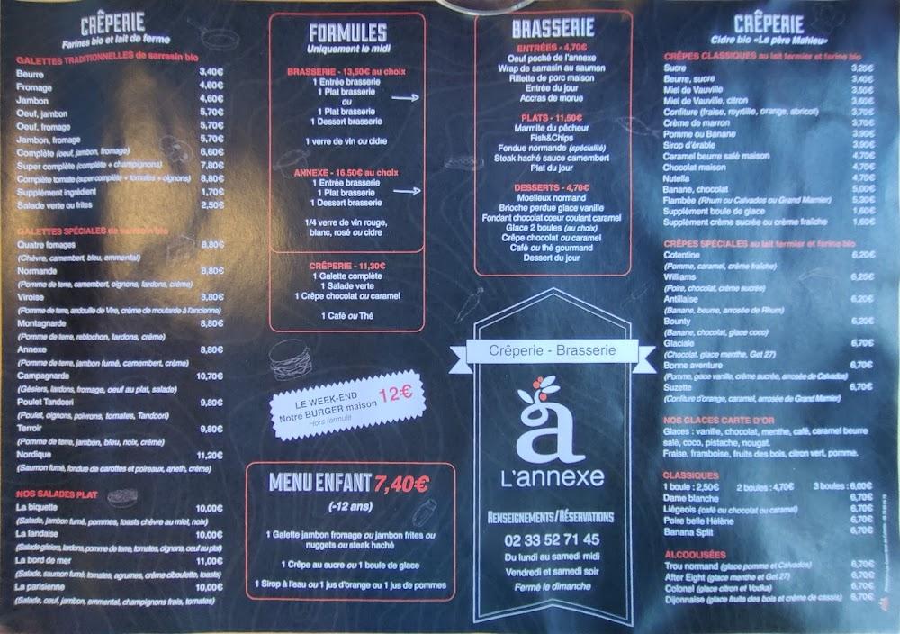 L'Annexe - Bistrot Gourmand - Menu Image 2